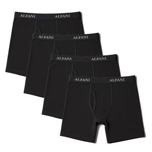 Alfani Men's 4 Pack Boxer Briefs Regular Underwear TAGLESS Black Small NWOT